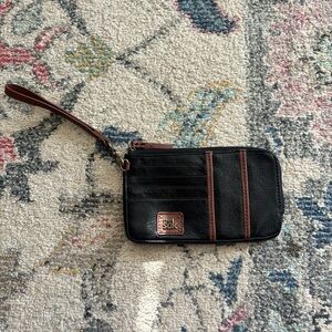 VINTAGE The Sak Black and Brown Wristlet
